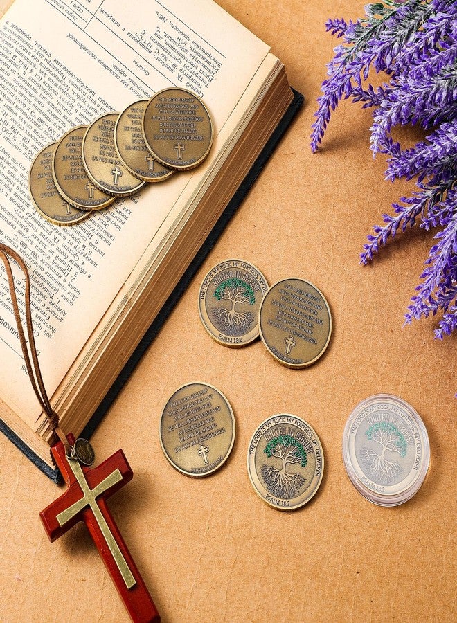 Aurelema 10 Pcs Rooted in Christ Coins Christian Religious Coin Bulk Pocket Prayer Token Jesus Coins Christian Christmas Gifts for Woman Man Challenge Token - Image 4